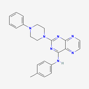 molecular formula C23H23N7 B2960647 N-(4-methylphenyl)-2-(4-phenylpiperazin-1-yl)pteridin-4-amine CAS No. 946348-26-1