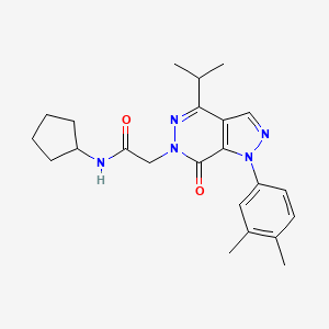 N-cyclopentyl-2-(1-(3,4-dimethylphenyl)-4-isopropyl-7-oxo-1H-pyrazolo[3,4-d]pyridazin-6(7H)-yl)acetamide