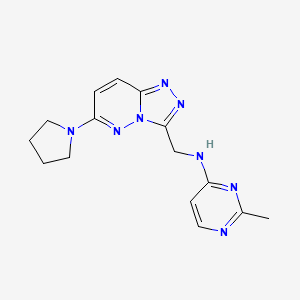 2-methyl-N-{[6-(pyrrolidin-1-yl)-[1,2,4]triazolo[4,3-b]pyridazin-3-yl]methyl}pyrimidin-4-amine