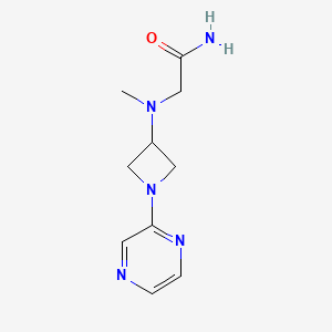 molecular formula C10H15N5O B2960660 2-[Methyl-(1-pyrazin-2-ylazetidin-3-yl)amino]acetamide CAS No. 2379984-11-7