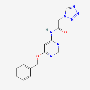 N-(6-(benzyloxy)pyrimidin-4-yl)-2-(1H-tetrazol-1-yl)acetamide