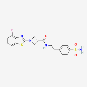 molecular formula C19H19FN4O3S2 B2960691 1-(4-fluorobenzo[d]thiazol-2-yl)-N-(4-sulfamoylphenethyl)azetidine-3-carboxamide CAS No. 1286712-78-4