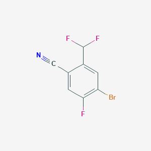 molecular formula C8H3BrF3N B2960693 4-Bromo-2-(difluoromethyl)-5-fluorobenzonitrile CAS No. 2248292-46-6