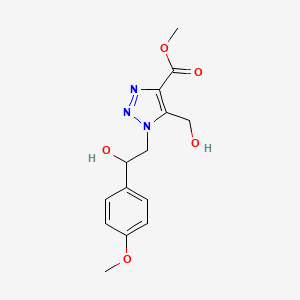 methyl 1-[2-hydroxy-2-(4-methoxyphenyl)ethyl]-5-(hydroxymethyl)-1H-1,2,3-triazole-4-carboxylate