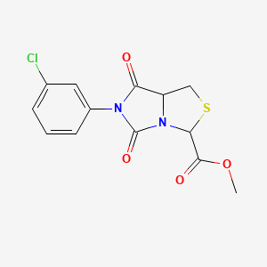 molecular formula C13H11ClN2O4S B2960699 6-(3-氯苯基)-5,7-二氧代四氢-1H-咪唑并[1,5-c][1,3]噻唑-3-甲酸甲酯 CAS No. 1008207-83-7