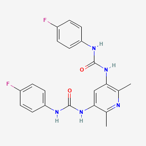 1-(4-Fluorophenyl)-3-[5-[(4-fluorophenyl)carbamoylamino]-2,6-dimethylpyridin-3-yl]urea
