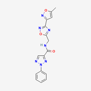 N-((3-(5-methylisoxazol-3-yl)-1,2,4-oxadiazol-5-yl)methyl)-2-phenyl-2H-1,2,3-triazole-4-carboxamide