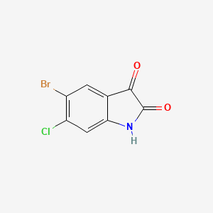 molecular formula C8H3BrClNO2 B2960711 5-Bromo-6-chloroindoline-2,3-dione CAS No. 259667-43-1