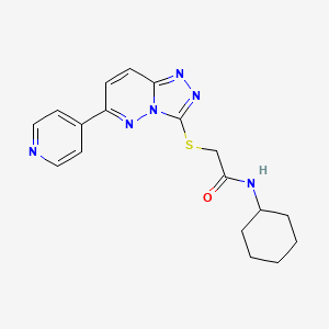 molecular formula C18H20N6OS B2960713 N-cyclohexyl-2-{[6-(pyridin-4-yl)-[1,2,4]triazolo[4,3-b]pyridazin-3-yl]sulfanyl}acetamide CAS No. 894059-63-3