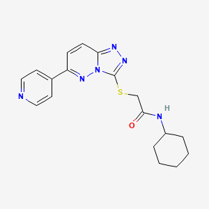 N-cyclohexyl-2-[(6-pyridin-4-yl[1,2,4]triazolo[4,3-b]pyridazin-3-yl)thio]acetamide