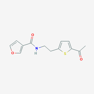 molecular formula C13H13NO3S B2960731 N-(2-(5-acetylthiophen-2-yl)ethyl)furan-3-carboxamide CAS No. 2034570-46-0