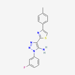 1-(3-fluorophenyl)-4-[4-(4-methylphenyl)-1,3-thiazol-2-yl]-1H-1,2,3-triazol-5-amine