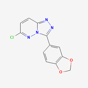 molecular formula C12H7ClN4O2 B2960734 3-(2H-1,3-benzodioxol-5-yl)-6-chloro-[1,2,4]triazolo[4,3-b]pyridazine CAS No. 448190-45-2