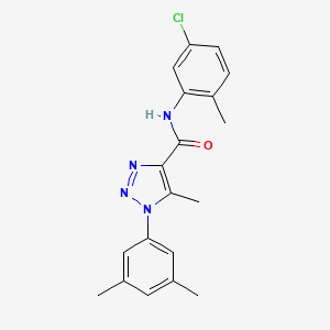 molecular formula C19H19ClN4O B2960745 N-(5-chloro-2-methylphenyl)-1-(3,5-dimethylphenyl)-5-methyl-1H-1,2,3-triazole-4-carboxamide CAS No. 866847-97-4