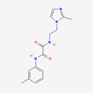 molecular formula C15H18N4O2 B2960747 N1-(2-(2-methyl-1H-imidazol-1-yl)ethyl)-N2-(m-tolyl)oxalamide CAS No. 1210949-16-8