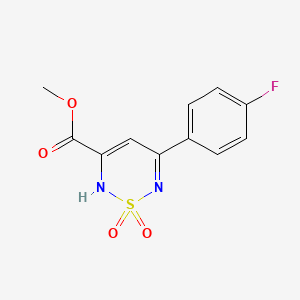 molecular formula C11H9FN2O4S B2960748 methyl 5-(4-fluorophenyl)-1,1-dioxo-2H-1,2,6-thiadiazine-3-carboxylate CAS No. 899540-28-4