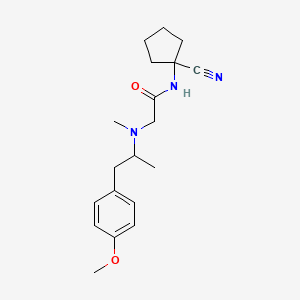 molecular formula C19H27N3O2 B2960750 N-(1-cyanocyclopentyl)-2-{[1-(4-methoxyphenyl)propan-2-yl](methyl)amino}acetamide CAS No. 1280864-07-4