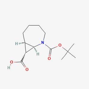 molecular formula C13H21NO4 B2960759 (1S,7S,8S)-2-[(叔丁氧羰基)]-2-氮杂双环[5.1.0]辛烷-8-羧酸 CAS No. 2416218-27-2