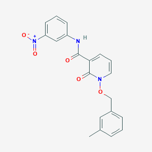 molecular formula C20H17N3O5 B2960760 1-((3-methylbenzyl)oxy)-N-(3-nitrophenyl)-2-oxo-1,2-dihydropyridine-3-carboxamide CAS No. 852364-54-6