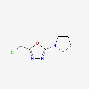 molecular formula C7H10ClN3O B2960761 2-(氯甲基)-5-(吡咯烷-1-基)-1,3,4-恶二唑 CAS No. 1700444-24-1