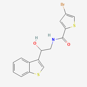 molecular formula C15H12BrNO2S2 B2960762 N-[2-(1-benzothiophen-3-yl)-2-hydroxyethyl]-4-bromothiophene-2-carboxamide CAS No. 2034257-00-4