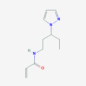 N-(3-Pyrazol-1-ylpentyl)prop-2-enamide