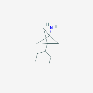 molecular formula C10H19N B2960766 3-Pentan-3-ylbicyclo[1.1.1]pentan-1-amine CAS No. 2287279-97-2