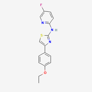 molecular formula C16H14FN3OS B2960767 4-(4-乙氧基苯基)-N-(5-氟吡啶-2-基)噻唑-2-胺 CAS No. 1185137-98-7