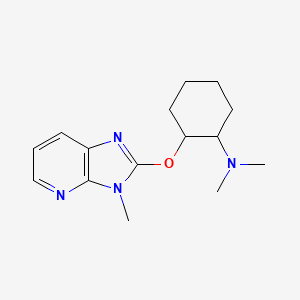 molecular formula C15H22N4O B2960768 N,N-dimethyl-2-({3-methyl-3H-imidazo[4,5-b]pyridin-2-yl}oxy)cyclohexan-1-amine CAS No. 2198748-36-4