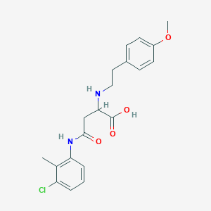 molecular formula C20H23ClN2O4 B2960786 4-((3-Chloro-2-methylphenyl)amino)-2-((4-methoxyphenethyl)amino)-4-oxobutanoic acid CAS No. 1031806-83-3