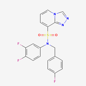 molecular formula C19H13F3N4O2S B2960789 N-(3,4-difluorophenyl)-N-[(4-fluorophenyl)methyl]-[1,2,4]triazolo[4,3-a]pyridine-8-sulfonamide CAS No. 1251604-88-2