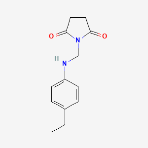 molecular formula C13H16N2O2 B2960798 1-(((4-Ethylphenyl)amino)methyl)pyrrolidine-2,5-dione CAS No. 296274-64-1