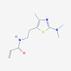 molecular formula C11H17N3OS B2960799 N-{2-[2-(dimethylamino)-4-methyl-1,3-thiazol-5-yl]ethyl}prop-2-enamide CAS No. 2094684-58-7