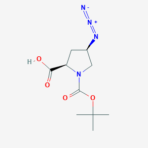 molecular formula C10H16N4O4 B2960803 (2R,4R)-Boc-D-Pro(4-N3)-OH CAS No. 650601-59-5