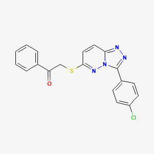 2-((3-(4-Chlorophenyl)-[1,2,4]triazolo[4,3-b]pyridazin-6-yl)thio)-1-phenylethanone