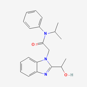 molecular formula C20H23N3O2 B2960815 2-(2-(1-hydroxyethyl)-1H-benzo[d]imidazol-1-yl)-N-isopropyl-N-phenylacetamide CAS No. 305347-23-3