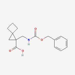 molecular formula C16H19NO4 B2960823 2-(Phenylmethoxycarbonylaminomethyl)spiro[2.3]hexane-2-carboxylic acid CAS No. 2287331-26-2