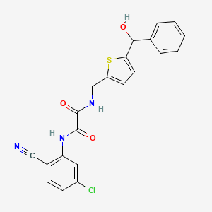 molecular formula C21H16ClN3O3S B2960824 N1-(5-chloro-2-cyanophenyl)-N2-((5-(hydroxy(phenyl)methyl)thiophen-2-yl)methyl)oxalamide CAS No. 1797775-24-6