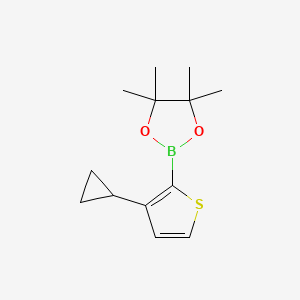 B2960825 2-(3-Cyclopropylthiophen-2-yl)-4,4,5,5-tetramethyl-1,3,2-dioxaborolane CAS No. 2223033-79-0