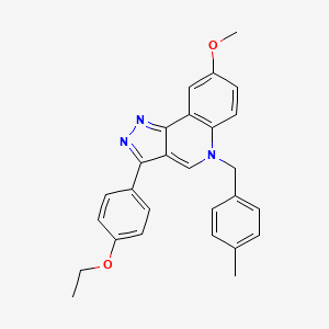 molecular formula C27H25N3O2 B2960827 3-(4-ethoxyphenyl)-8-methoxy-5-(4-methylbenzyl)-5H-pyrazolo[4,3-c]quinoline CAS No. 902598-09-8