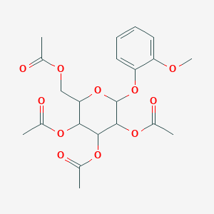 molecular formula C21H26O11 B2960829 [3,4,5-Triacetyloxy-6-(2-methoxyphenoxy)oxan-2-yl]methyl acetate CAS No. 1094684-28-2