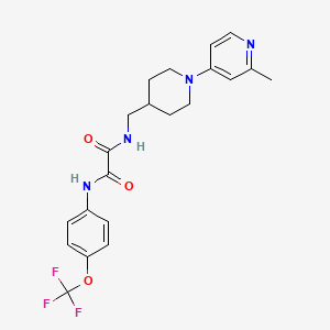 molecular formula C21H23F3N4O3 B2960858 N1-((1-(2-methylpyridin-4-yl)piperidin-4-yl)methyl)-N2-(4-(trifluoromethoxy)phenyl)oxalamide CAS No. 2034260-21-2