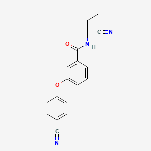 molecular formula C19H17N3O2 B2960895 N-(1-cyano-1-methylpropyl)-3-(4-cyanophenoxy)benzamide CAS No. 1333855-95-0