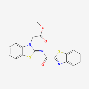 (Z)-methyl 2-(2-((benzo[d]thiazole-2-carbonyl)imino)benzo[d]thiazol-3(2H)-yl)acetate
