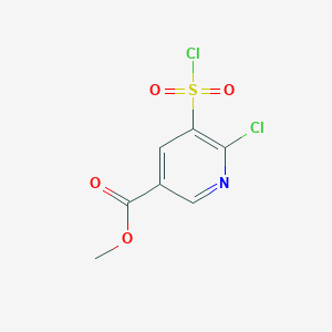 molecular formula C7H5Cl2NO4S B2960915 Methyl 6-chloro-5-(chlorosulfonyl)pyridine-3-carboxylate CAS No. 1118787-95-3