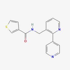 molecular formula C16H13N3OS B2960960 N-([2,4'-bipyridin]-3-ylmethyl)thiophene-3-carboxamide CAS No. 2034253-76-2
