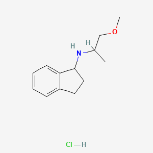 molecular formula C13H20ClNO B2961029 N-(1-methoxypropan-2-yl)-2,3-dihydro-1H-inden-1-amine hydrochloride CAS No. 2044714-10-3