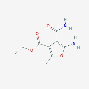molecular formula C9H12N2O4 B2961032 Ethyl 5-amino-4-(aminocarbonyl)-2-methyl-3-furoate CAS No. 854357-30-5