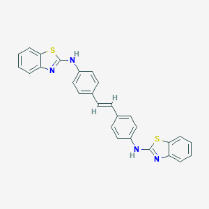 molecular formula C28H20N4S2 B296104 N-(1,3-benzothiazol-2-yl)-N-(4-{2-[4-(1,3-benzothiazol-2-ylamino)phenyl]vinyl}phenyl)amine 