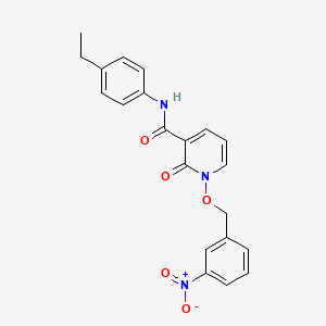molecular formula C21H19N3O5 B2961130 N-(4-ethylphenyl)-1-[(3-nitrophenyl)methoxy]-2-oxo-1,2-dihydropyridine-3-carboxamide CAS No. 847464-40-8